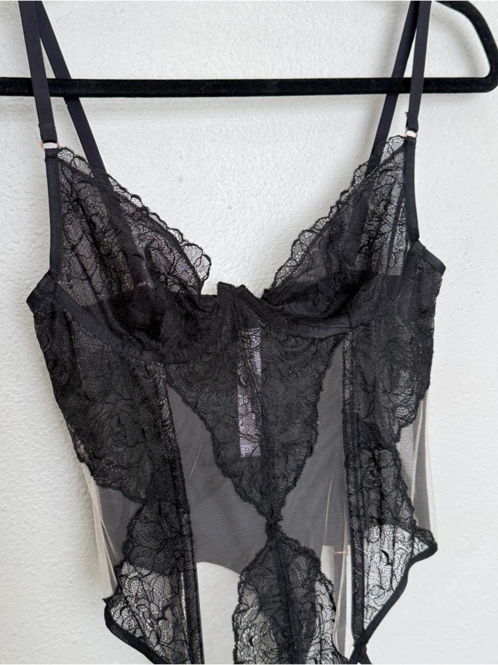 Savage X Fenty Black Lace Bodysuit - Picture 4 of 7